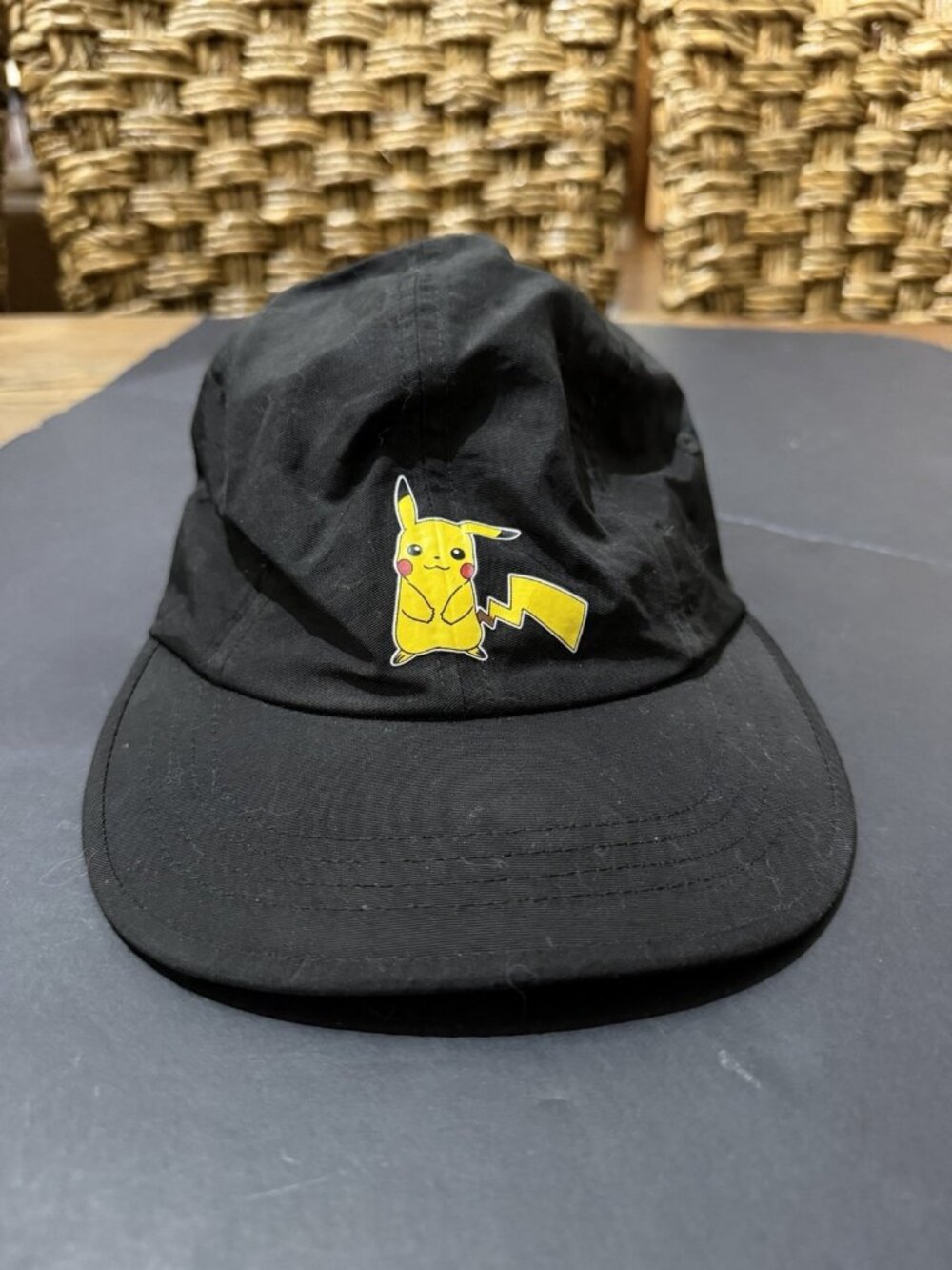 Converse x Pokémon Pikachu Camp Cap Black Nylon Strapback Hat